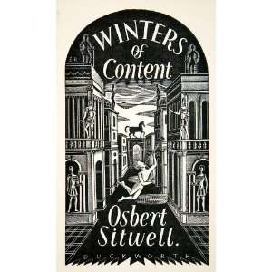   Osbert Sitwell Art   Original Woodblock Print