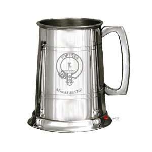Macalister Clan Crest Tankard 1 Pint Pewter