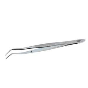   Curved Serrated Forcep with Alignment Pin, Stainless Steel, 6 Length
