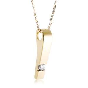   Gold Diamond Pendant (.05 cttw, H I Color, I2 I3 Clarity) Jewelry