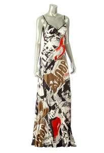 NEW GALLIANO LADIES GORGEOUS SILK SIGNATURE EMBROIDER EVE GOWN DRESS 