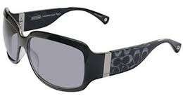   Black Silver Glitter Logo Sunglasses Christiana S618 Case New  