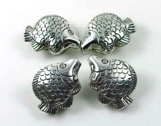Silver Pewter Fish Focal Bead 25x20mm ~ Lead Free ~  