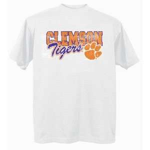 Clemson Tigers NCAA White Short Sleeve T Shirt Xlarge