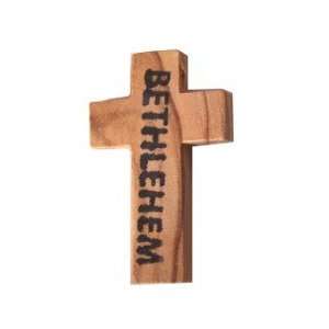  35x22 mm olive wood stamped rosary cross (1.4x.9)