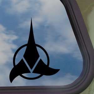  KLINGON Star Trek Black Decal Enterprise Window Sticker 