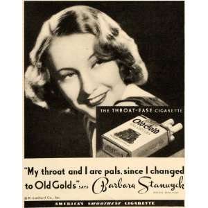   Barbara Stanwyck Warner Bro   Original Print Ad