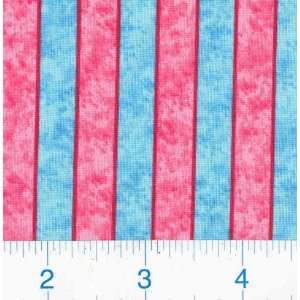  45 Wide Clown Stripes Pink/Blue Fabric By The Yard Arts 