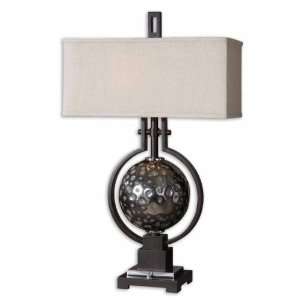 Uttermost 32.5 Inch Odin Lamp In Oil Rubbed Bronze Metal Surrounding 