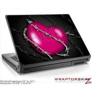  Small Laptop Skin Barbwire Heart Hot Pink Electronics