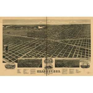  1889 map of Kearney, Nebraska