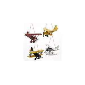  Club Pack of 12 Wooden Replica Airplane Christmas 