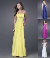 four Color full length chiffon Evening Bridesmaid Dress Size 6 8 10 12 