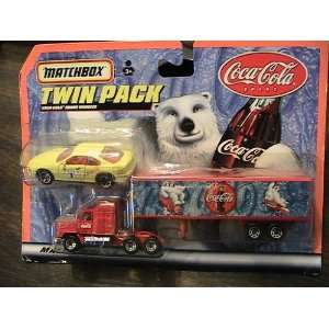  Matchbox Coca Cola Twin Pack 1/5 Yello Car with Delivery 
