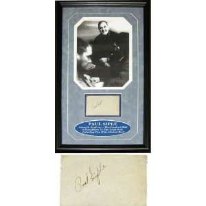  Paul Siple Autographed Framed 3x5 Card (JSA)   Sports 
