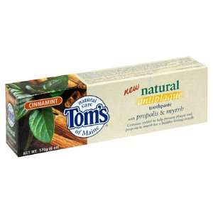  Toms of Maine Natural Antiplaque Toothpaste, Cinnamint, 6 