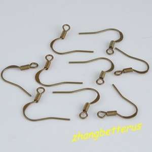 200 Pcs bronze plated earring clasps hooks Jewelry findings 
