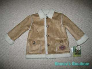 NEW ST. BERNARD Suede Coat Boys Winter Outfit 12m  