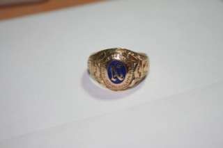 Orignal Vintage 1933 10K Class Ring NORRISTOWN High School, Norristown 