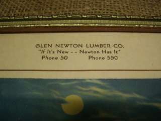 Vintage Newton Iowa Lumber Thermometer Sign Antique Old  