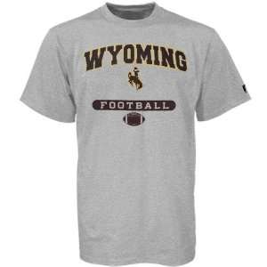  NCAA Russell Wyoming Cowboys Ash Football T shirt Sports 