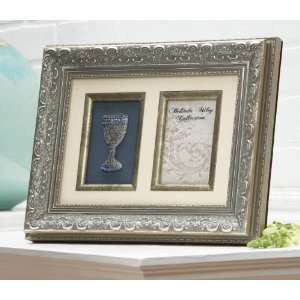   of 6 Silver Framed Jewish Kiddush Cup Picture Frames