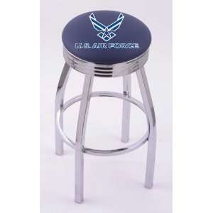 United States Air Force 25 Single ring swivel bar stool with Chrome 