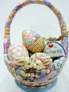 JIM SHORE Honey Bunny Basket Easter Eggs ENESCO 4023994  