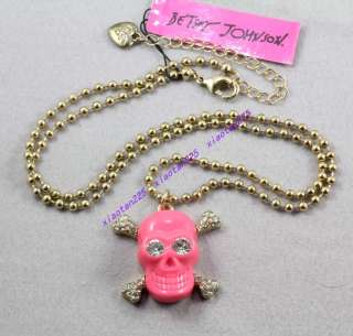 Betsey Johnson Fink Charm Necklaces Ring  