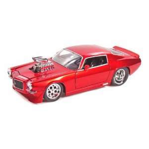  1971 Chevy Camaro Blown Engine 1/24 Metallic Red Toys 