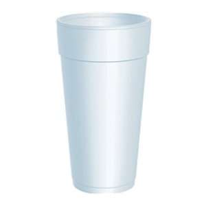 Dart Foam Cups, Tall Size, Hot/Cold, 24 oz., White, 25 Cups per Bag 