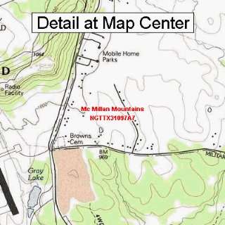  USGS Topographic Quadrangle Map   Mc Millan Mountains 