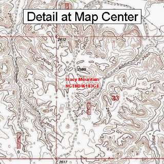 USGS Topographic Quadrangle Map   Tracy Mountain, North Dakota (Folded 