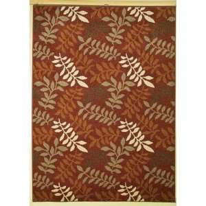  Concord Global Chester Leafs Red 5 3 Round Area Rug 