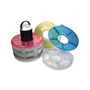 Inch Round 5 Trays with 5 Compartments with Easy to Carry Holder 
