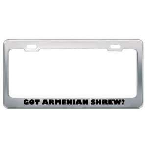  Got Armenian Shrew? Animals Pets Metal License Plate Frame 