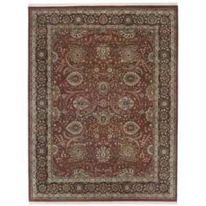  Obeetee Royal Taj Sickle Leaf Red Brown 4 X 6 Area Rug 