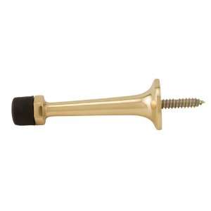    Solid Brass Angled Doorstop   Polished Brass