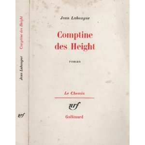  Comptine des Height Jean Lahougue Books