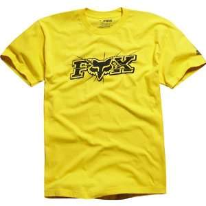 Fox Racing Tempered Mens Short Sleeve Racewear T Shirt/Tee   Yellow 