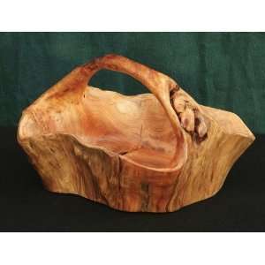  Hand Carved Natural Root Wood Basket Extra Large