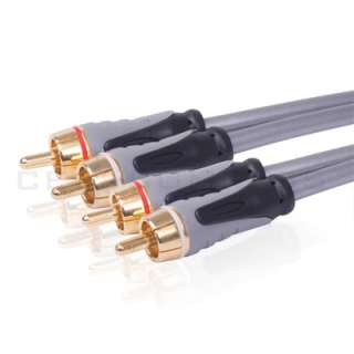 Premium 10FT Gold RCA Stereo Audio Cable 2RCA To 2 RCA Male to Male 