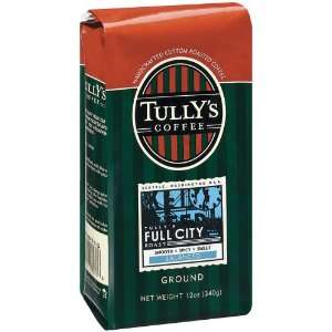 Tullys Coffee Full City Roast GROUND Grocery & Gourmet Food