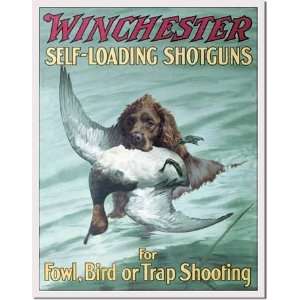  Tin Sign Winchester   Foul & Trap Shooting by unknown 