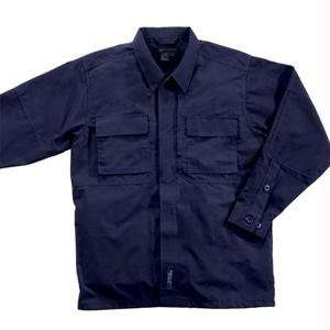 TDU L/S Poly/Cotton Rip Shirt Dark Navy L R  Sports 