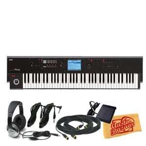  Korg M50 73 Key Music Workstation Bundle with Two 10 Foot 