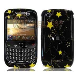   GEMNI   Black and Yellow Shimmering Stars Cell Phones & Accessories