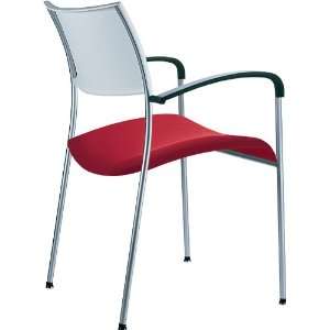  Open End Molded Back & Upholstered Seat Stack Chair