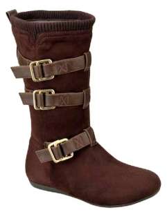 Comfort Slouchy Fashion Knee High Buckled Casual Boots  