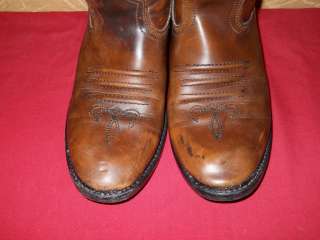 Womens Cowboy/Western Boots Size 7 1/2 EE Brown REALLY SuPeR CUTE 